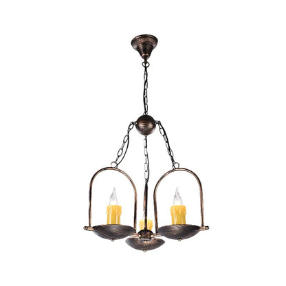 Metal Bronze Candle Pendant Light Industrial Dining | Quorvex