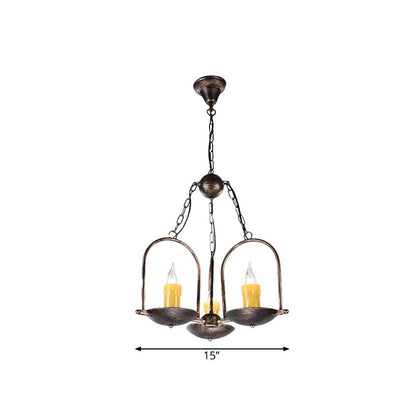 Metal Bronze Candle Pendant Light Industrial Dining | Quorvex