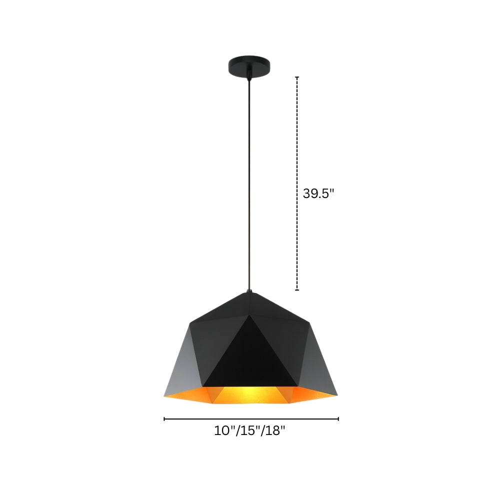 Metal Diamond Pendant Light for Modern Interior Spaces | Kintora
