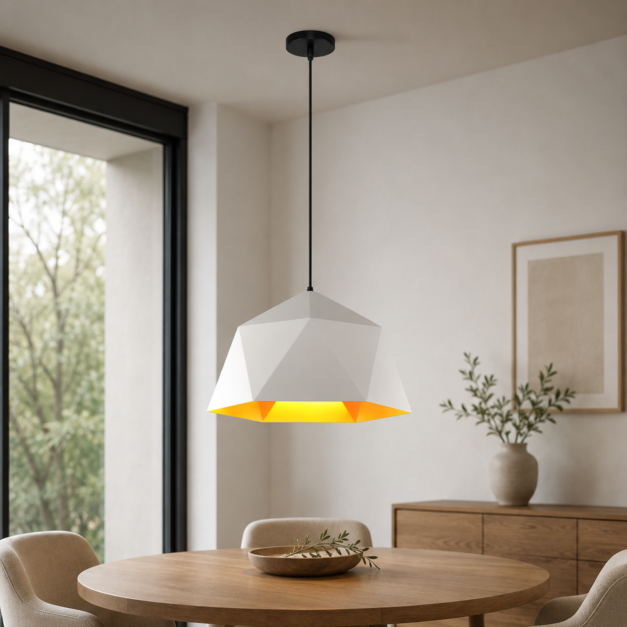 Metal Diamond Pendant Light for Modern Interior Spaces | Kintora