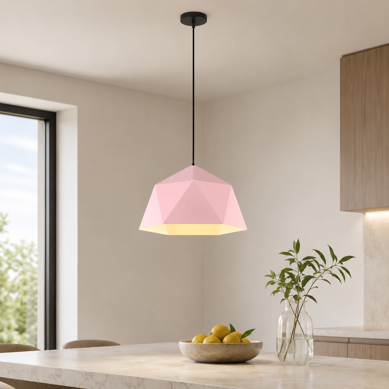 Metal Diamond Pendant Light for Modern Interior Spaces | Kintora