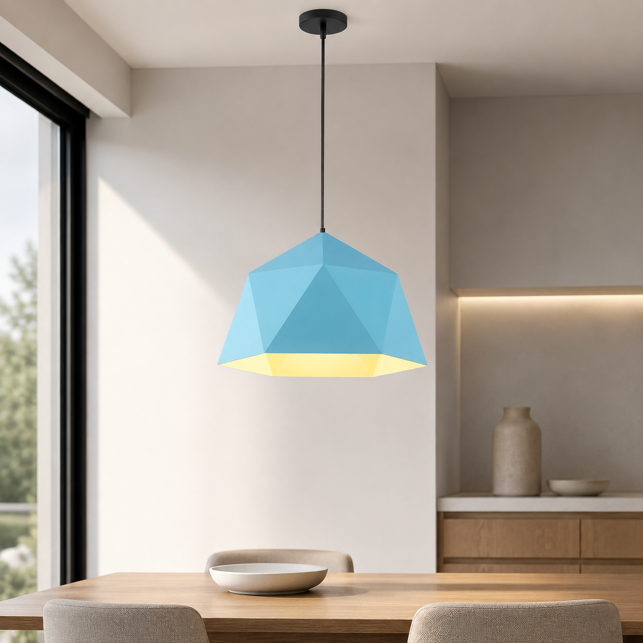 Metal Diamond Pendant Light for Modern Interior Spaces | Kintora