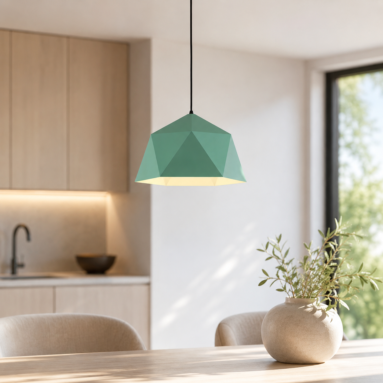Metal Diamond Pendant Light for Modern Interior Spaces | Kintora