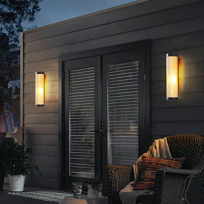 Metal Glass Outdoor Wall Light Warm Scandinavian | Lumaro