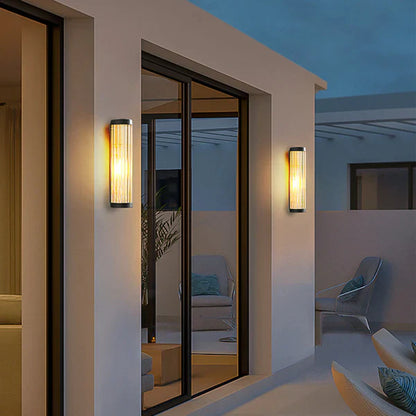 Metal Glass Outdoor Wall Light Warm Scandinavian | Lumaro