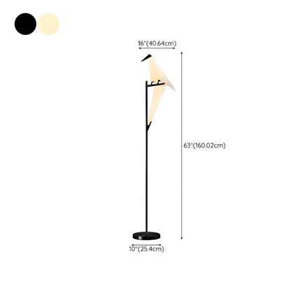 Metal LED Bird Shape Floor Lamp for Modern Interiors | Serelux