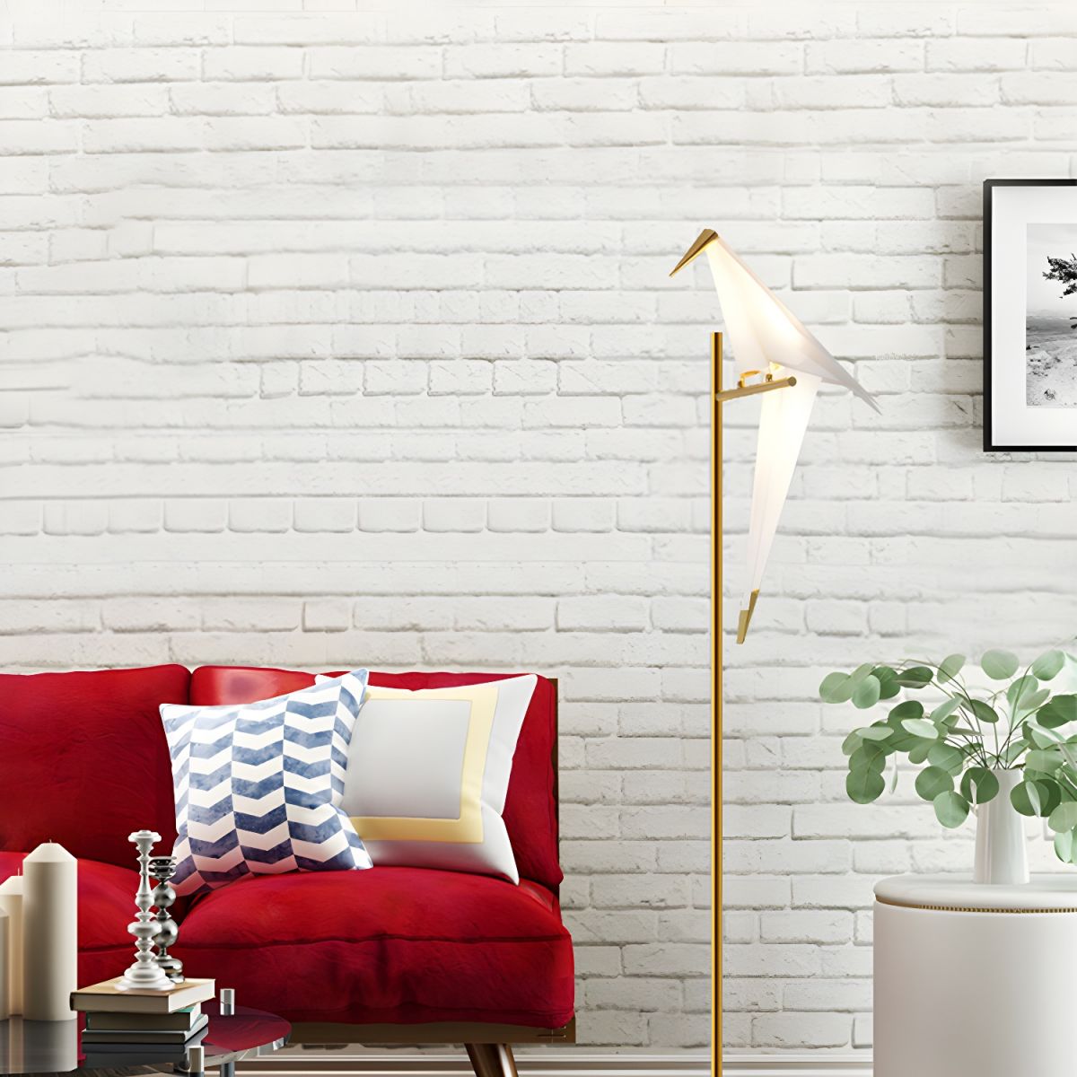 Metal LED Bird Shape Floor Lamp for Modern Interiors | Serelux