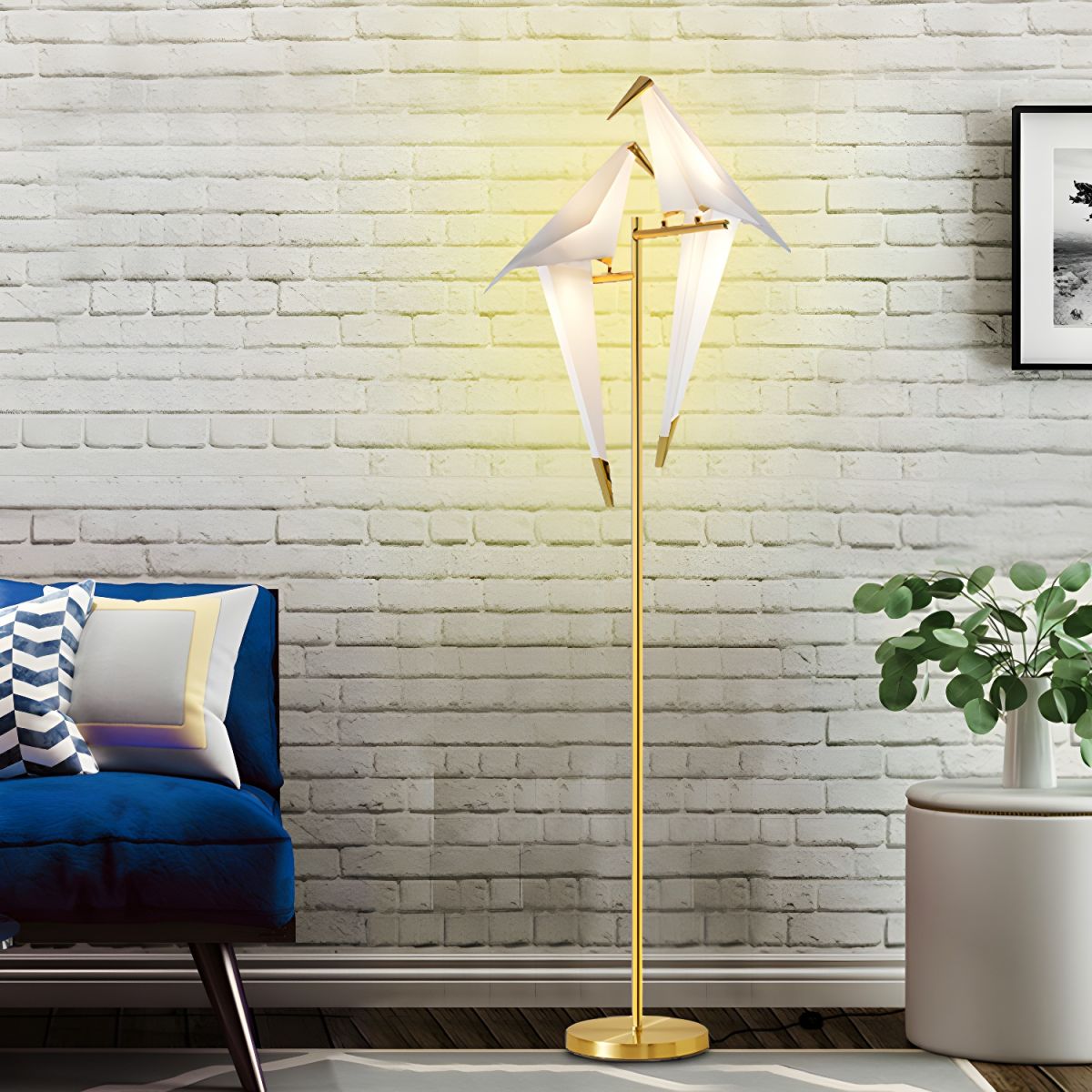 Metal LED Bird Shape Floor Lamp for Modern Interiors | Serelux