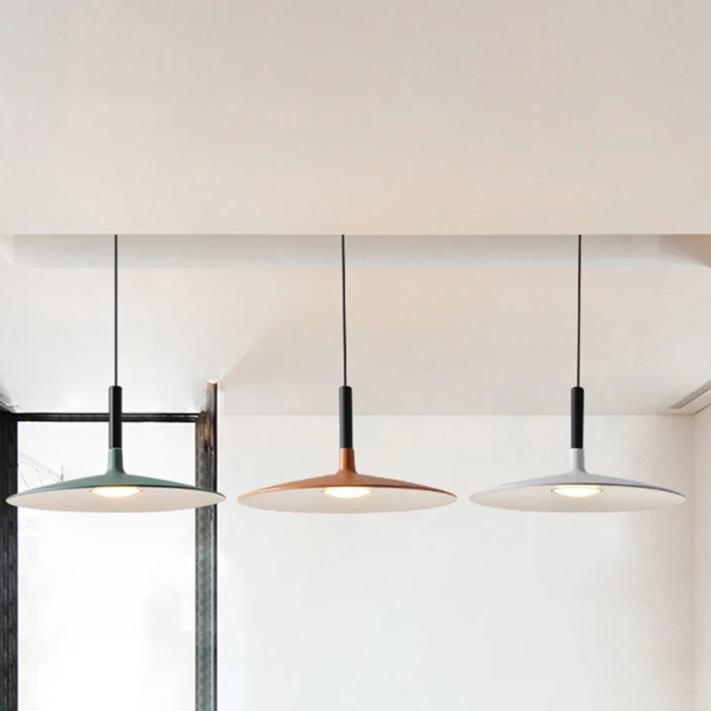 Metal LED Saucer Pendant Light Modern Interior Design | Kyvera