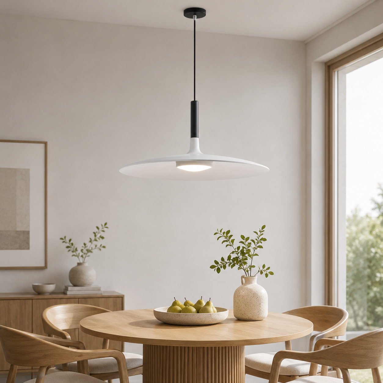 Metal LED Saucer Pendant Light Modern Interior Design | Kyvera