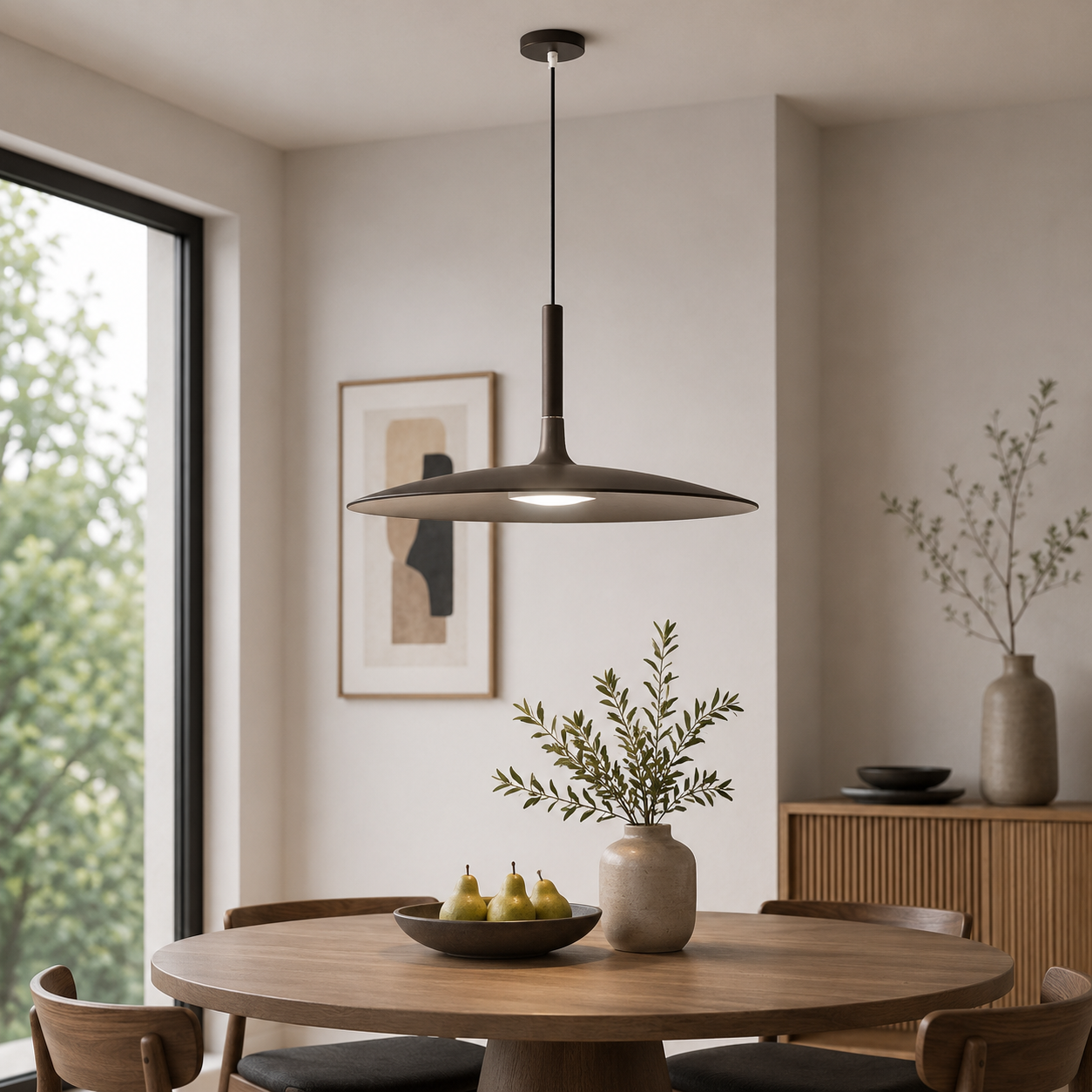 Metal LED Saucer Pendant Light Modern Interior Design | Kyvera