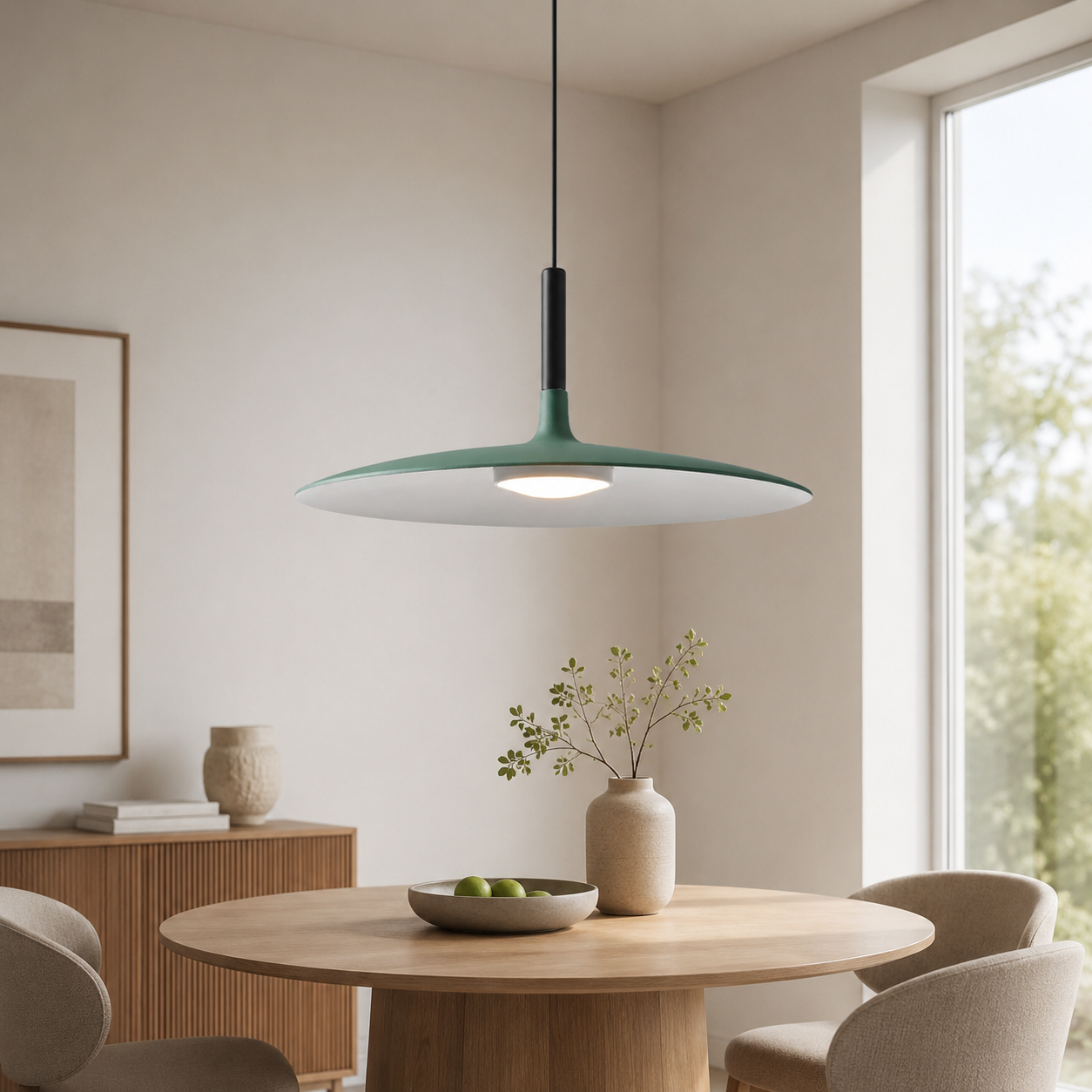 Metal LED Saucer Pendant Light Modern Interior Design | Kyvera