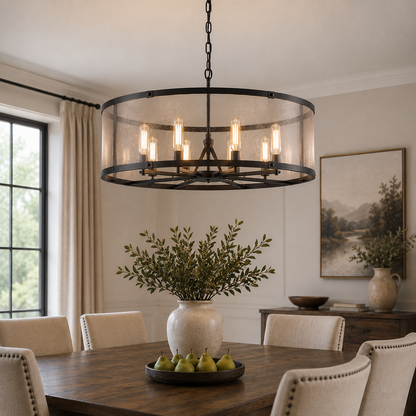 Metal Mesh Dining Pendant Light Traditional Suspension | Xandero