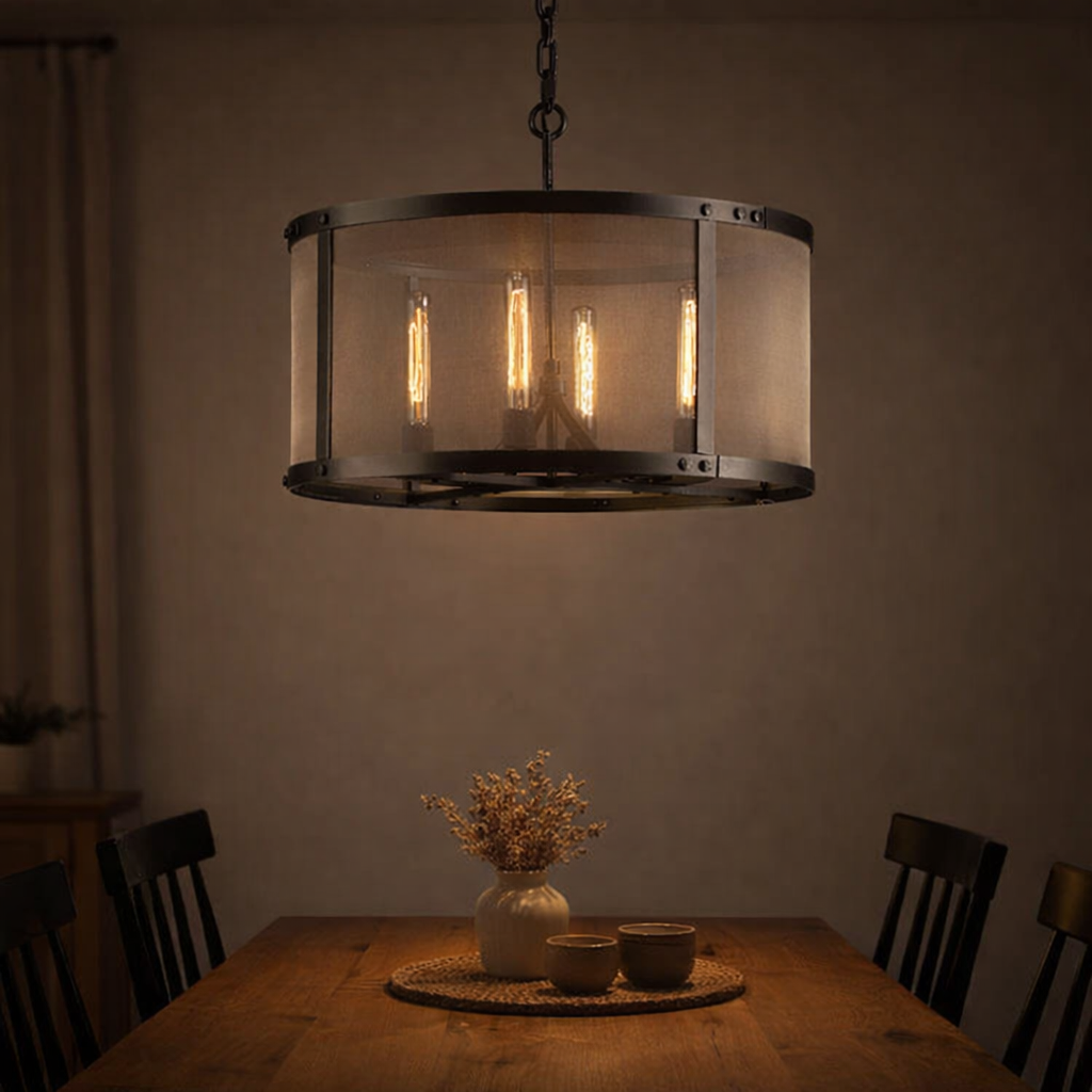 Metal Mesh Dining Pendant Light Traditional Suspension | Xandero