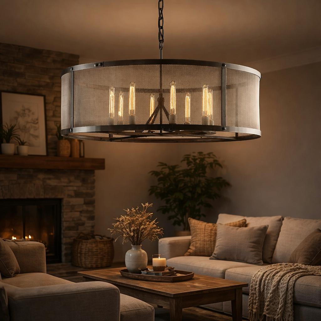 Metal Mesh Dining Pendant Light Traditional Suspension | Xandero