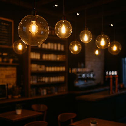 Minimal Glass Globe Pendant Light E27 Ceiling Fixture | Xavqen