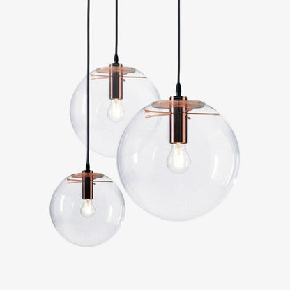 Minimal Glass Globe Pendant Light E27 Ceiling Fixture | Xavqen