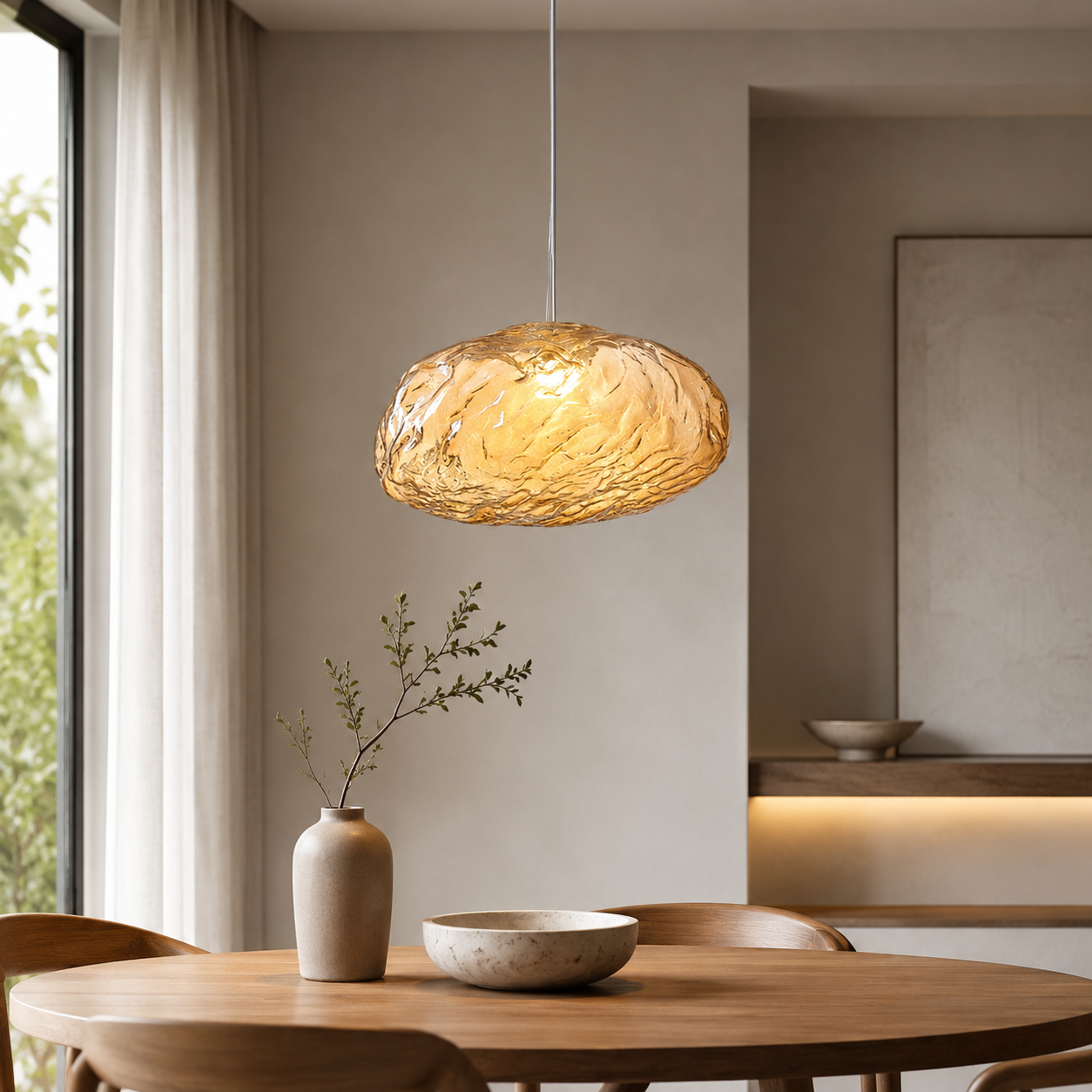 Minimalist Fiberglass Cloud Pendant Light for Nordic Spaces | Tarynox