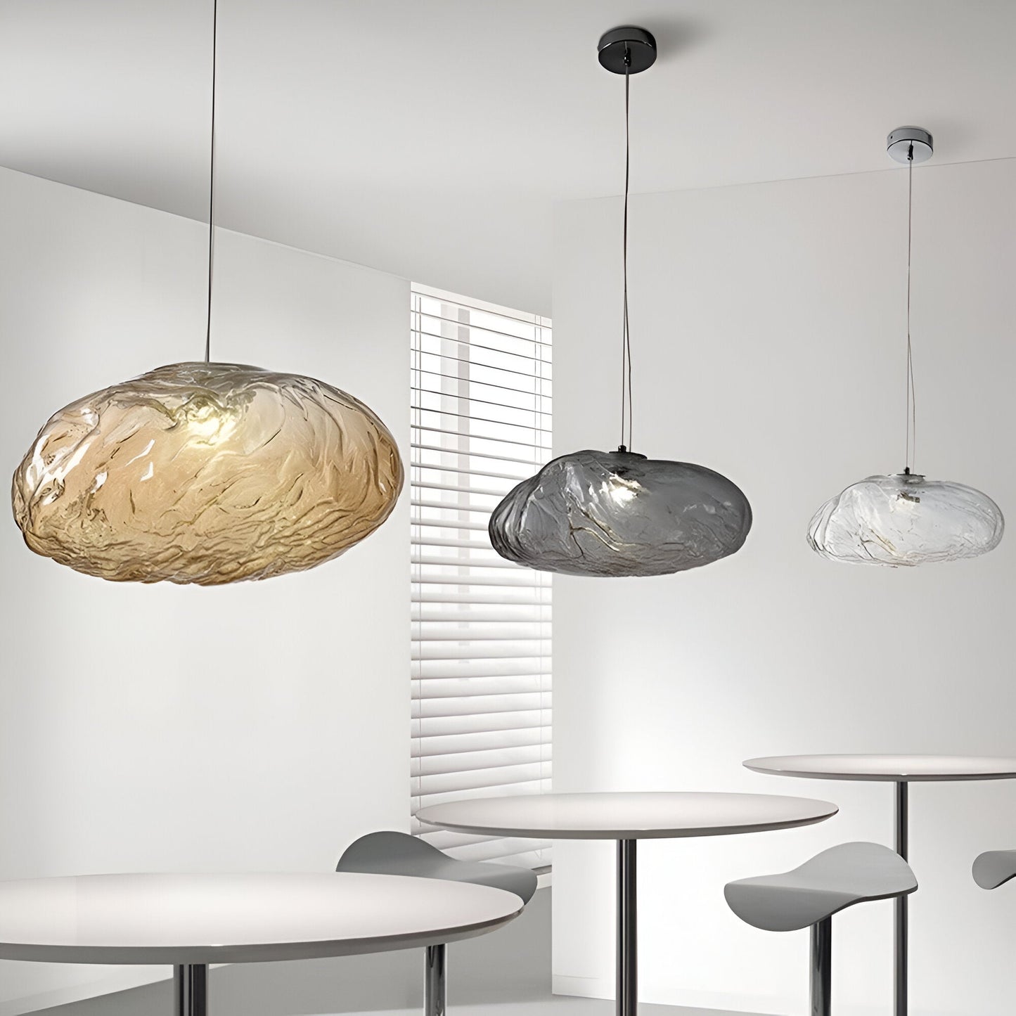 Minimalist Fiberglass Cloud Pendant Light for Nordic Spaces | Tarynox