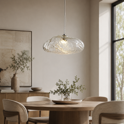 Minimalist Fiberglass Cloud Pendant Light for Nordic Spaces | Tarynox
