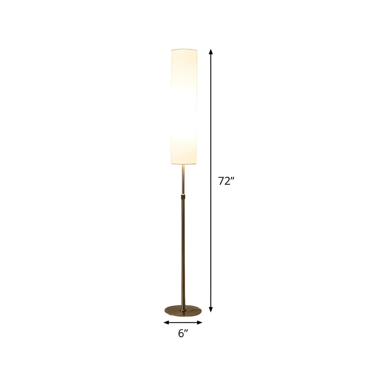 Minimalist Floor Lamp With Fabric Shade Reading Light | Mirelva