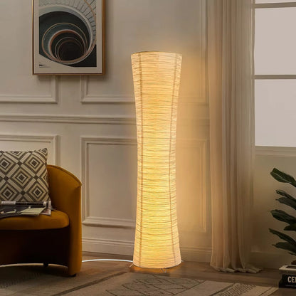 Minimalist Floor Lamp With Paper Lampshade LED Light | Mirello