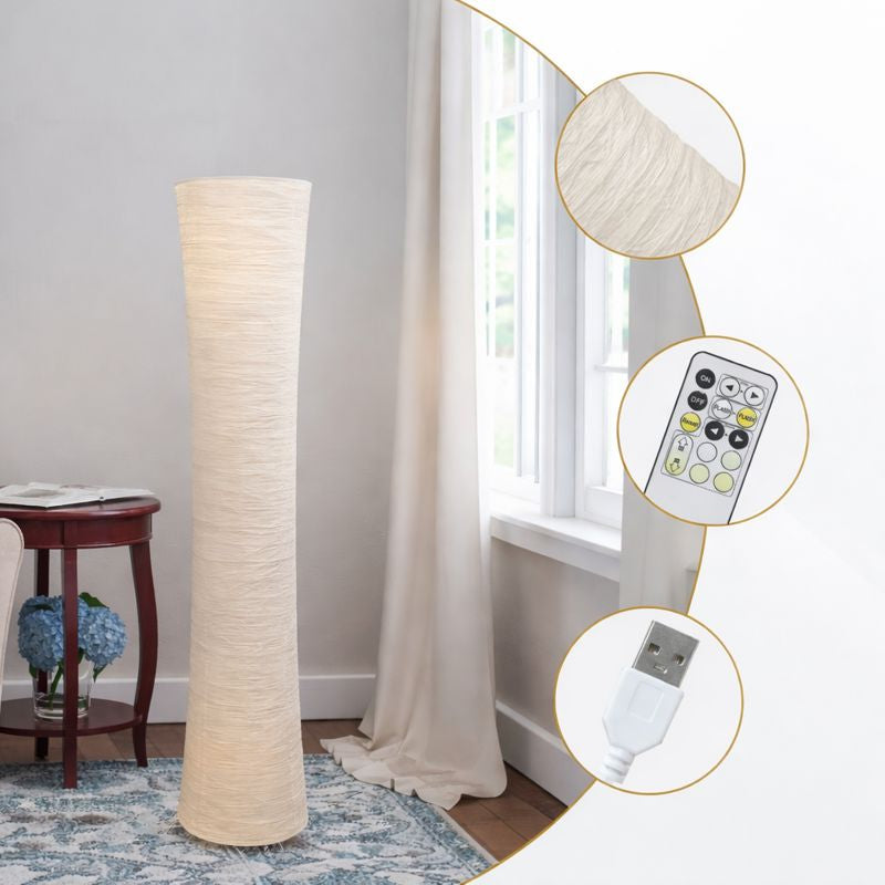 Minimalist Floor Lamp With Paper Lampshade LED Light | Mirello