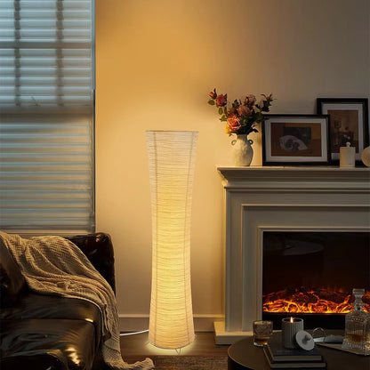 Minimalist Floor Lamp With Paper Lampshade LED Light | Mirello