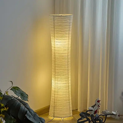 Minimalist Floor Lamp With Paper Lampshade LED Light | Mirello
