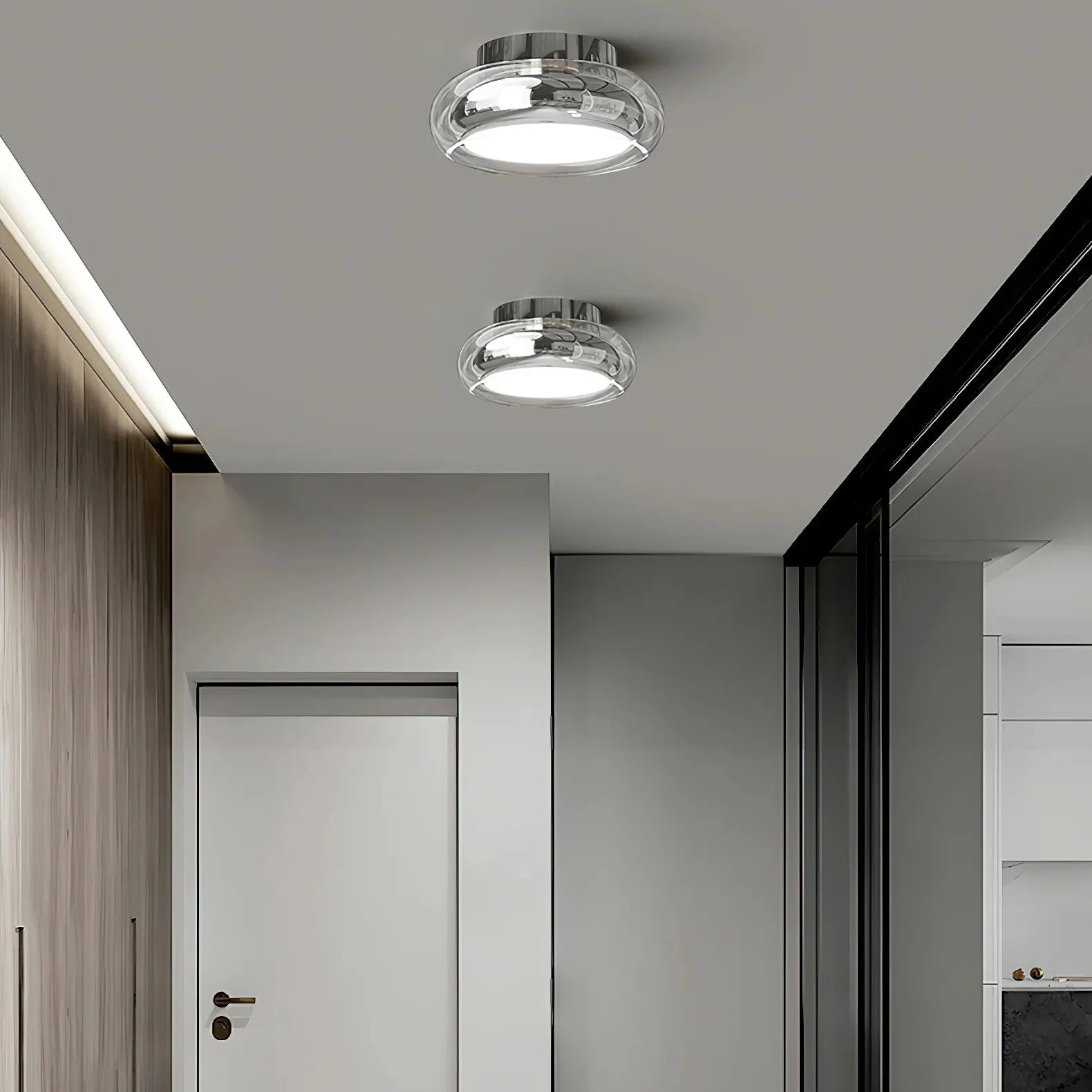 Minimalist Glass Ceiling Light for Modern Interiors | Glanor
