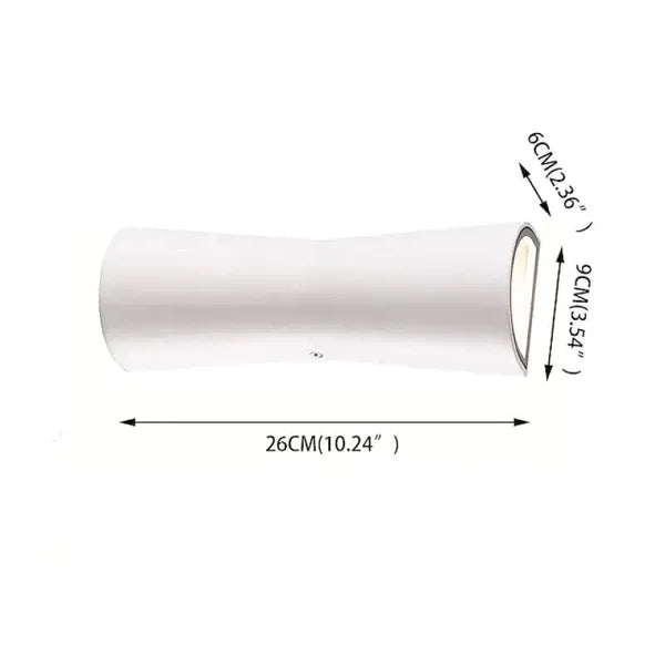 Minimalist Metal Torch Outdoor Wall Light Fixture | Sconira