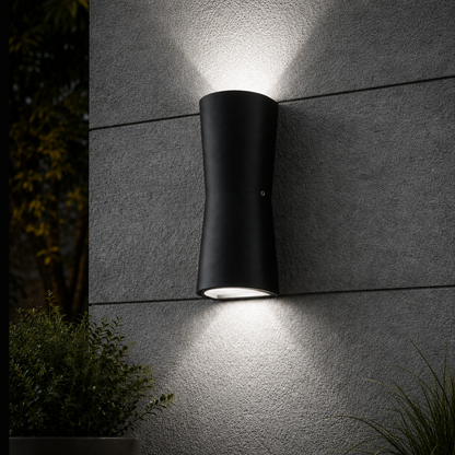 Minimalist Metal Torch Outdoor Wall Light Fixture | Sconira