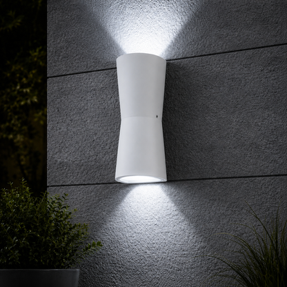 Minimalist Metal Torch Outdoor Wall Light Fixture | Sconira
