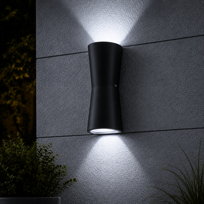 Minimalist Metal Torch Outdoor Wall Light Fixture | Sconira 