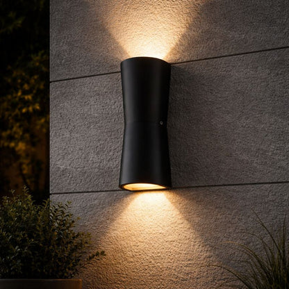 Minimalist Metal Torch Outdoor Wall Light Fixture | Sconira