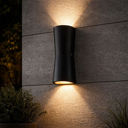 Minimalist Metal Torch Outdoor Wall Light Fixture | Sconira