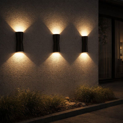 Minimalist Metal Torch Outdoor Wall Light Fixture | Sconira