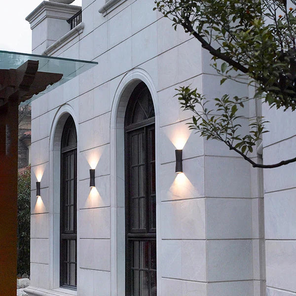 Minimalist Metal Torch Outdoor Wall Light Fixture | Sconira