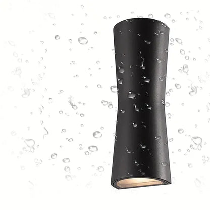Minimalist Metal Torch Outdoor Wall Light Fixture | Sconira