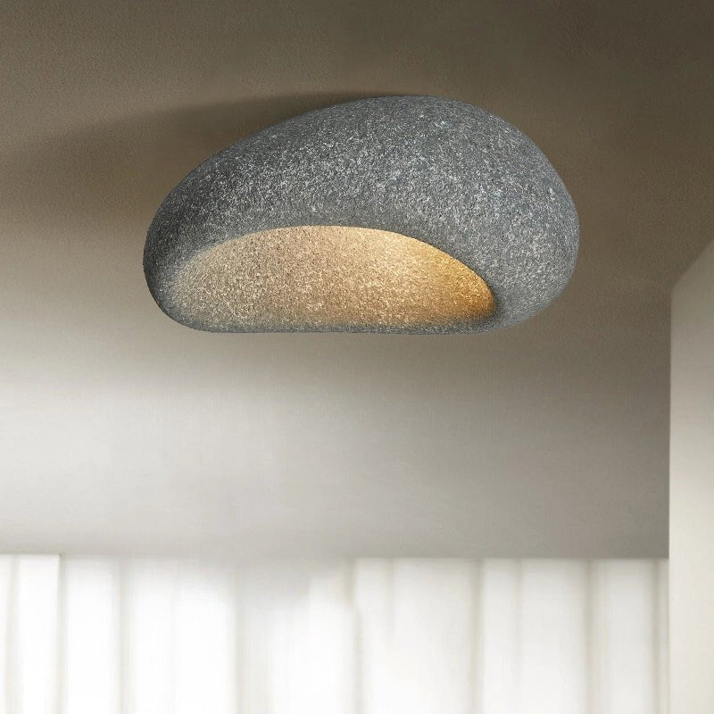 Minimalist Nordic Resin Ceiling Light Wabi Style | Luviora