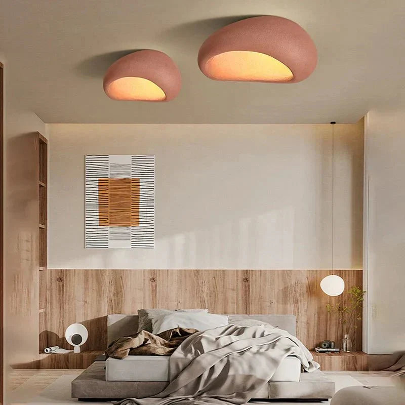Minimalist Nordic Resin Ceiling Light Wabi Style | Luviora