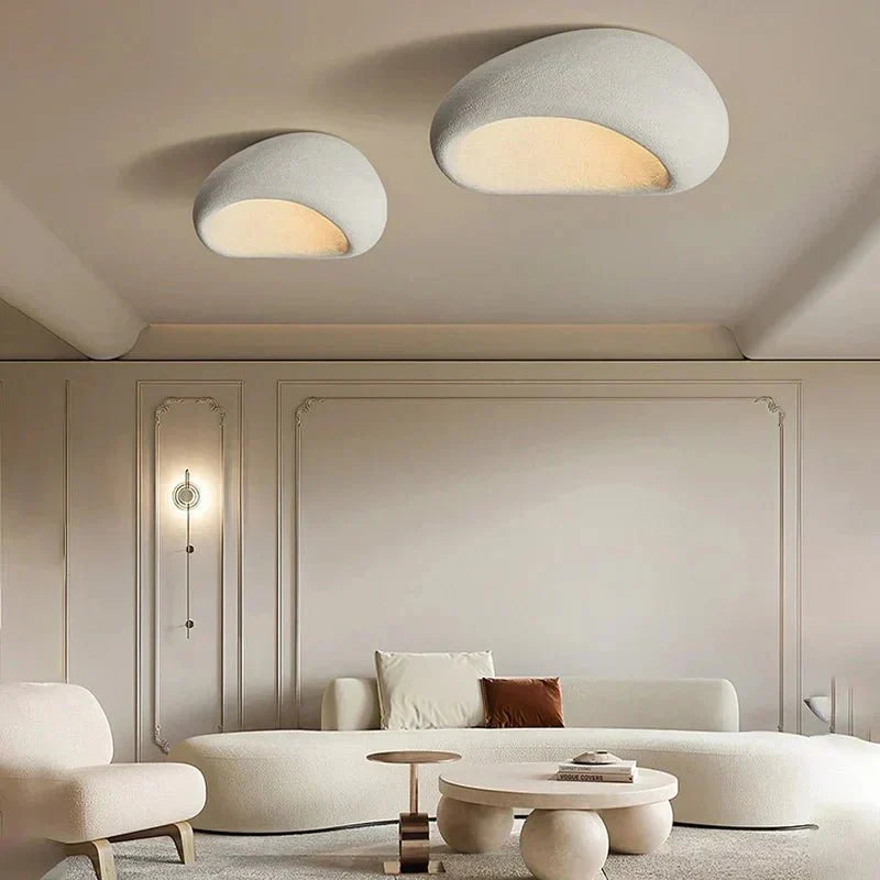 Minimalist Nordic Resin Ceiling Light Wabi Style | Luviora