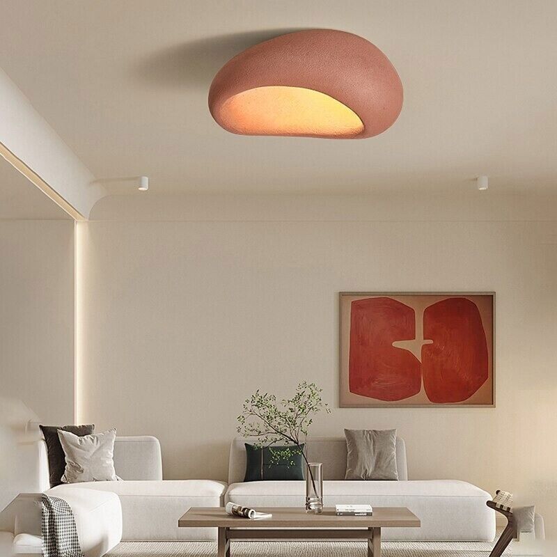 Minimalist Nordic Resin Ceiling Light Wabi Style | Luviora