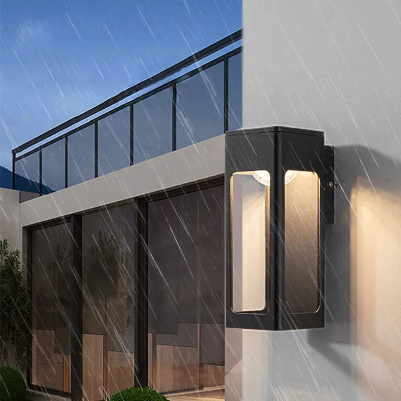Minimalist Outdoor Metal LED Wall Light Fixture | Kevrion