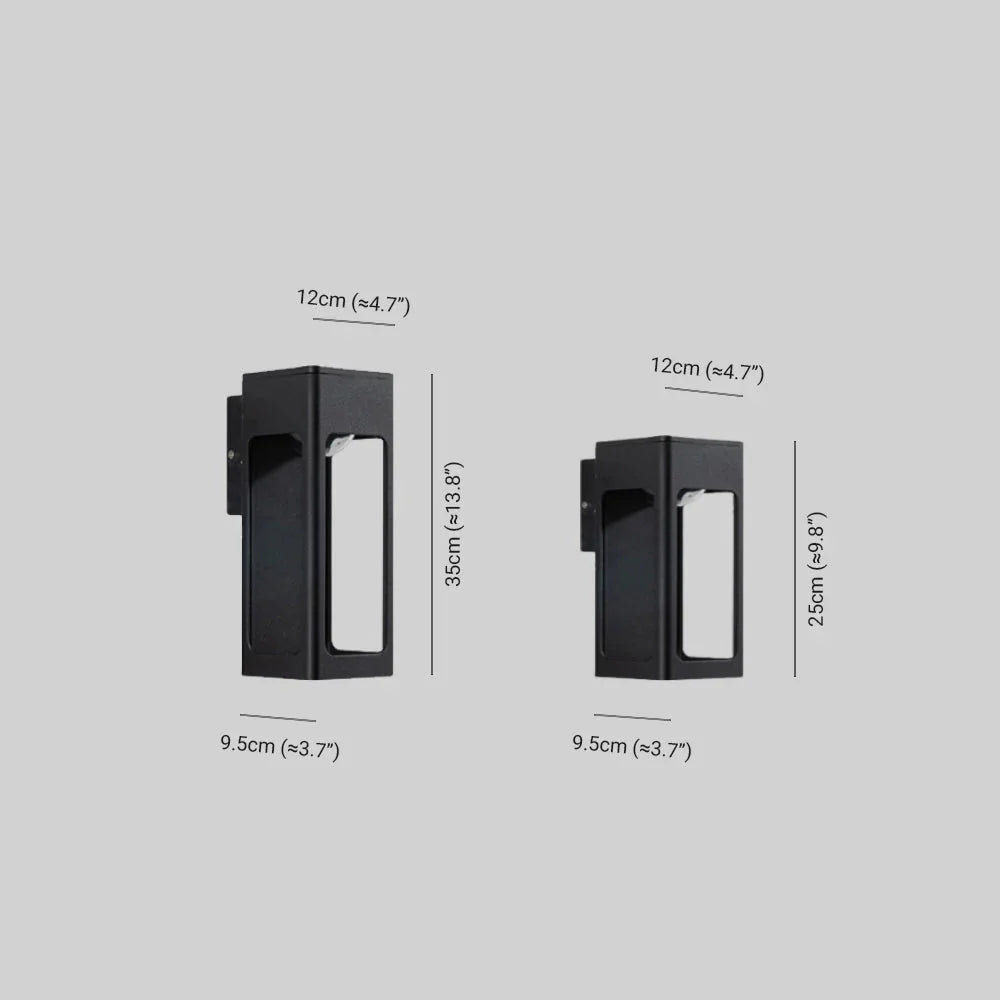 Minimalist Outdoor Metal LED Wall Light Fixture | Kevrion