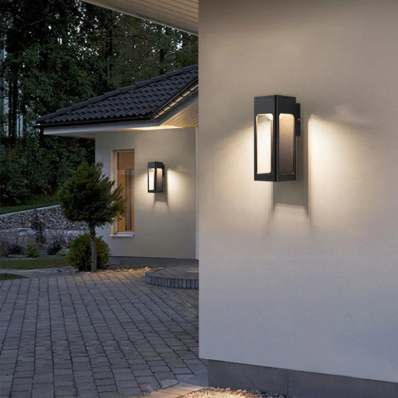 Minimalist Outdoor Metal LED Wall Light Fixture | Kevrion