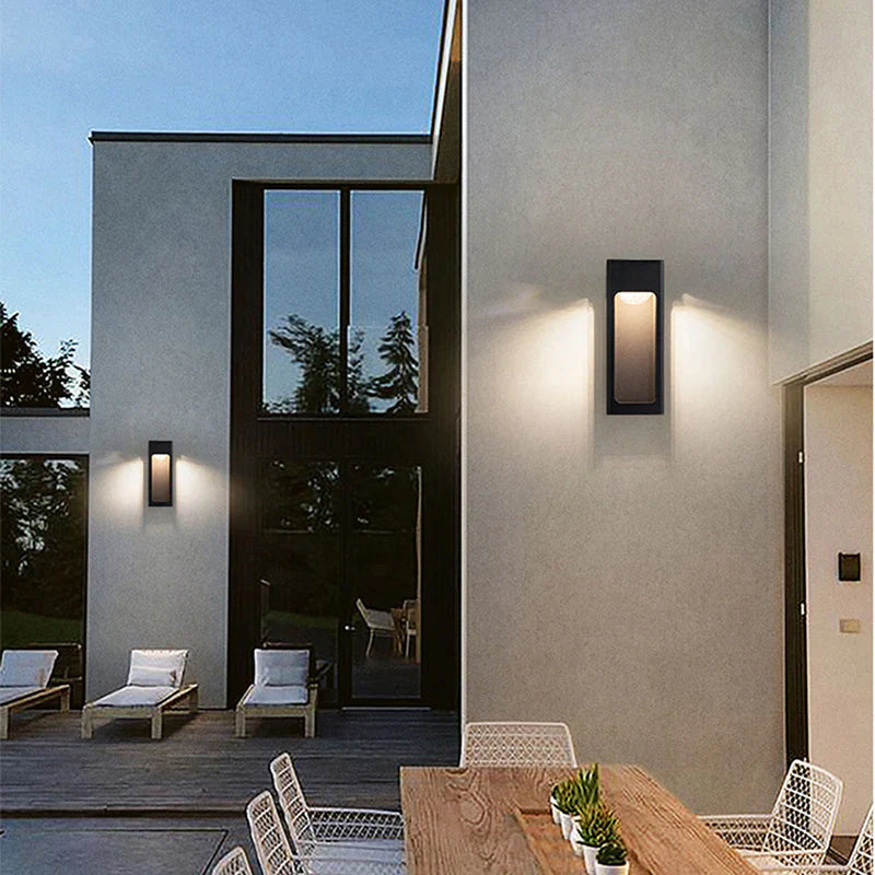 Minimalist Outdoor Metal LED Wall Light Fixture | Kevrion