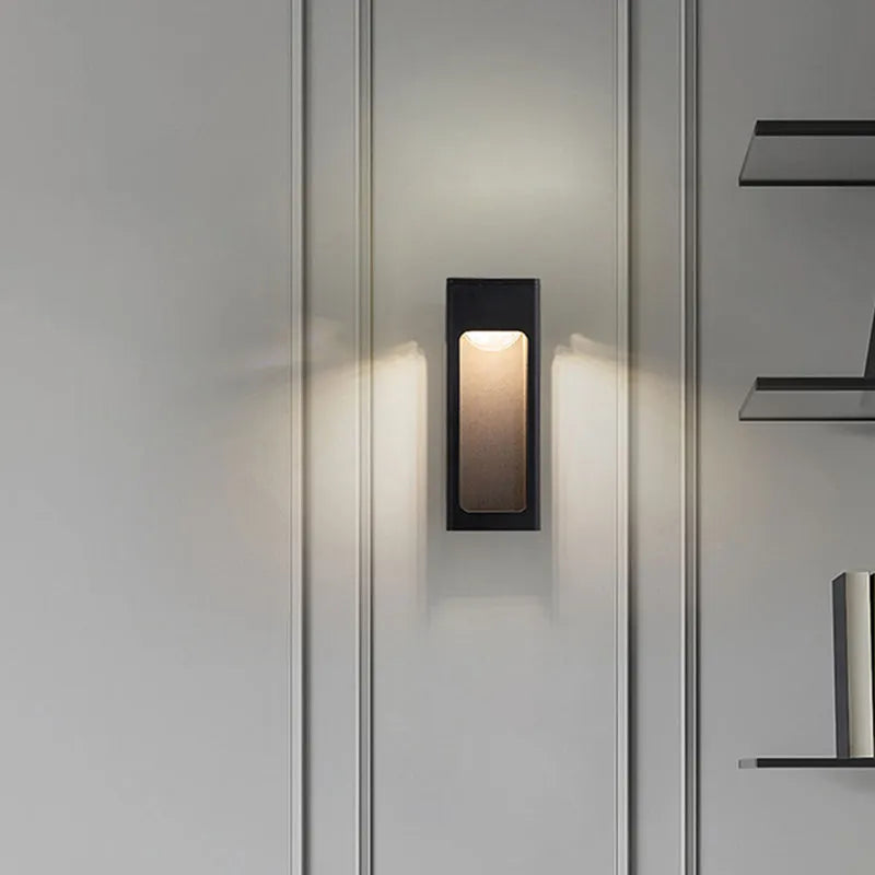 Minimalist Outdoor Metal LED Wall Light Fixture | Kevrion