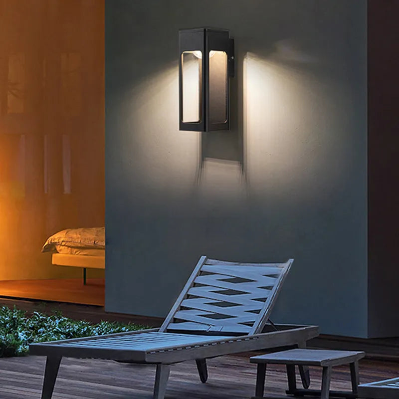 Minimalist Outdoor Metal LED Wall Light Fixture | Kevrion