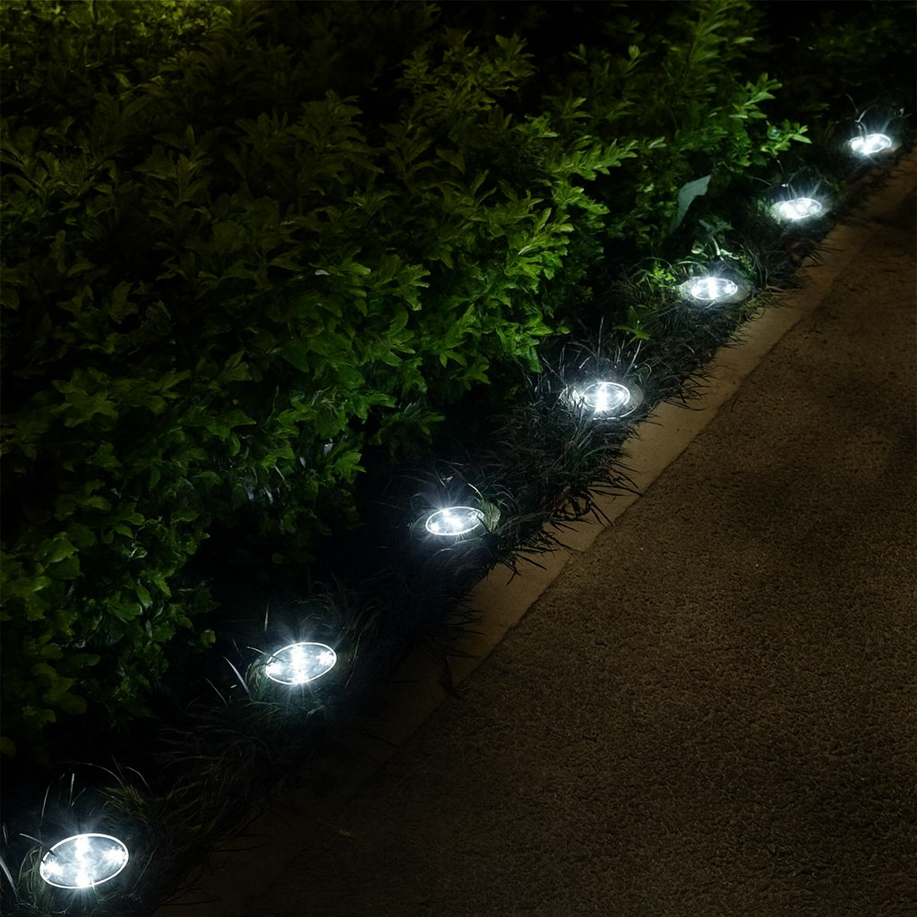 Minimalist Solar LED Circle Outdoor Garden Light | Zelvix
